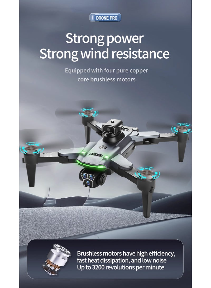 epicarma Foldable RC Drone with Dual 4K HD Camera, Optical Flow Positioning, Obstacle Avoidance, Brushless Motor, WiFi FPV, Headless Mode, One-Key Takeoff/Landing, LED Lights, Gesture Control, Beginner Drone for Kids & Adults - Image 5